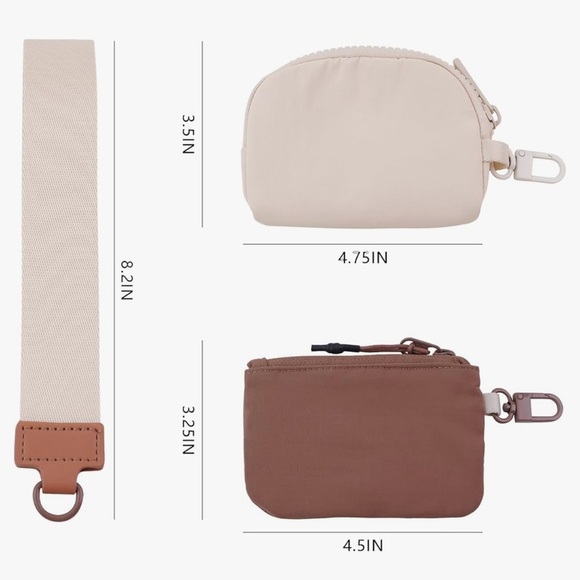 🆕 Double-Pouch Wristlet Wallet with Detachable Coin Purse and Keyring - Picture 3 of 8